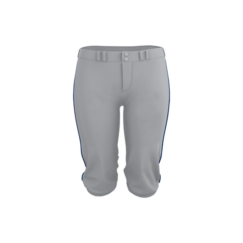 Badger Sport Girls Belt Loop Fastpitch Pant (A00062-065904), Color 'Grey/Royal'